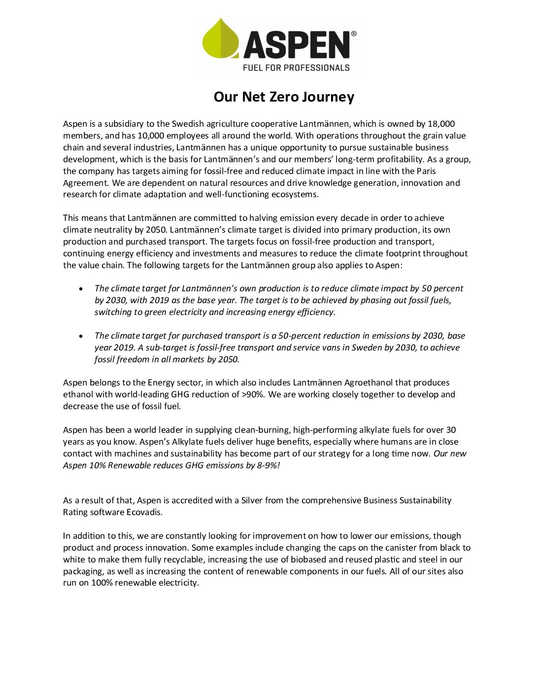Our Net-Zero Journey cover